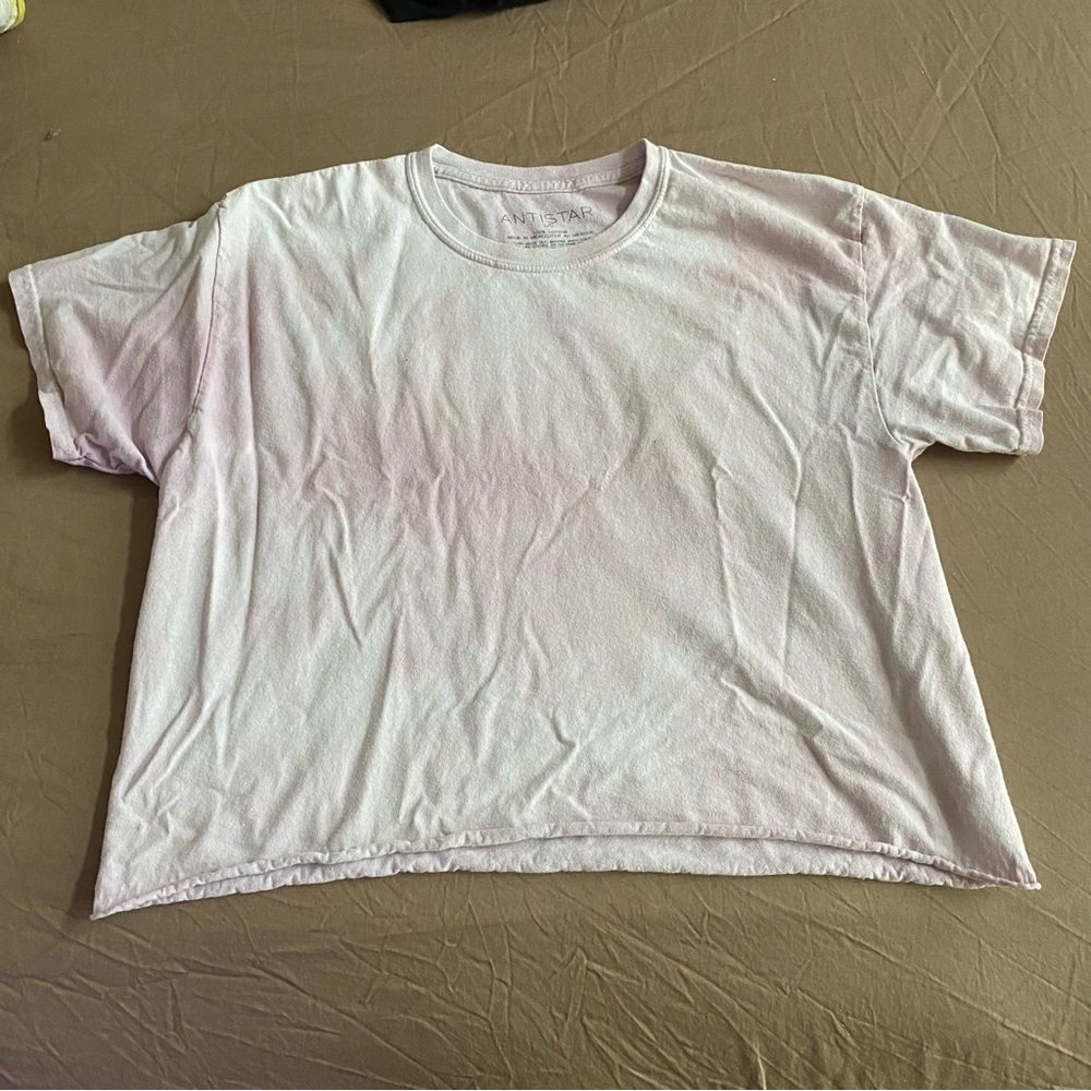 Short sleeve tie dye pink and white tee large
